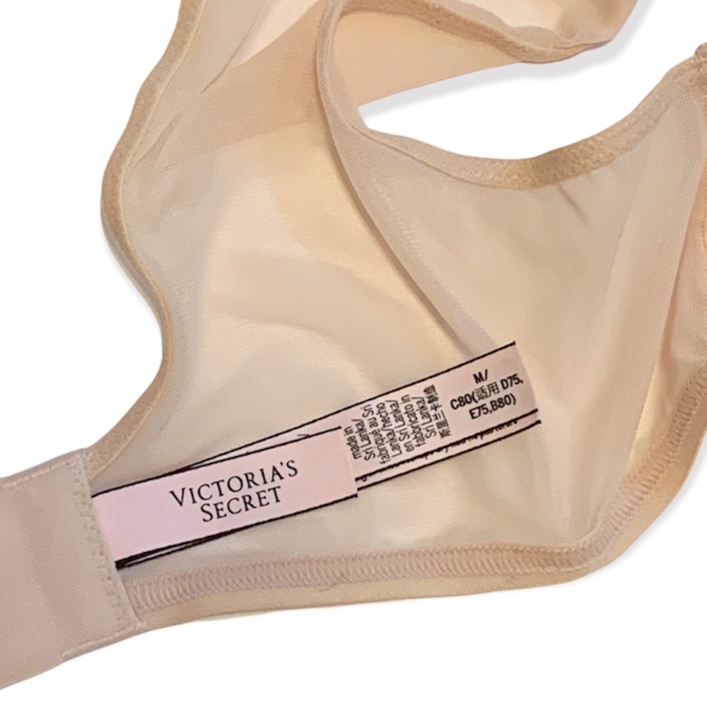 VICTORIA’S SECRET - Nude Lined Plunge Rose Gold Star Bra - Picture 8 of 14